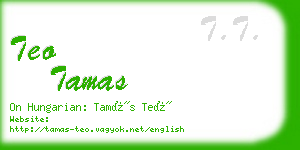 teo tamas business card